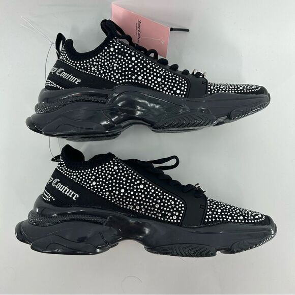 Juicy Couture Forever 21 Rhinestone Black Sneakers NWT Size 7 - Picture 7 of 9